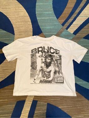 PacSun White Bruce Lee Graphic Tee